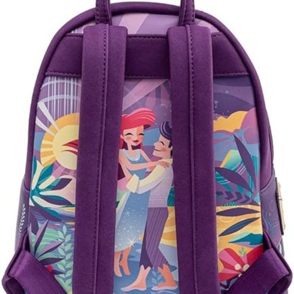Loungefly Disney Little Mermaid Ariel Castle Mini Backpack AND wallet - Picture 4 of 9